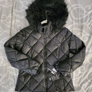 NWT Sebby Quilted Black Puffer Jacket M